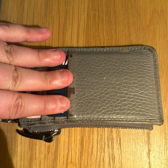 Gucci Keychain Card Holder Grey - Used (Color coming off) - Picture 2 of 3